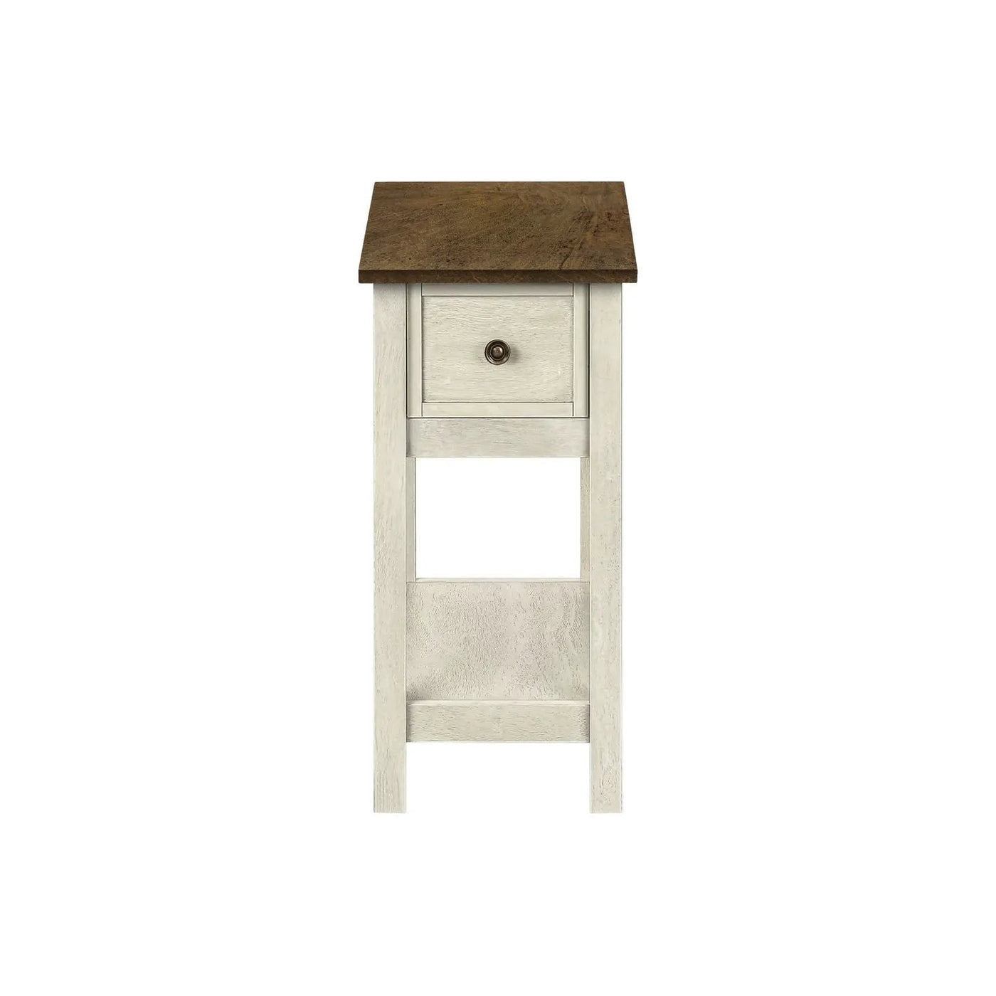 Accent End Table, 2 Tier, Narrow, Lamp, Storage Drawer, Charming Design by Unique Piece Furniture
