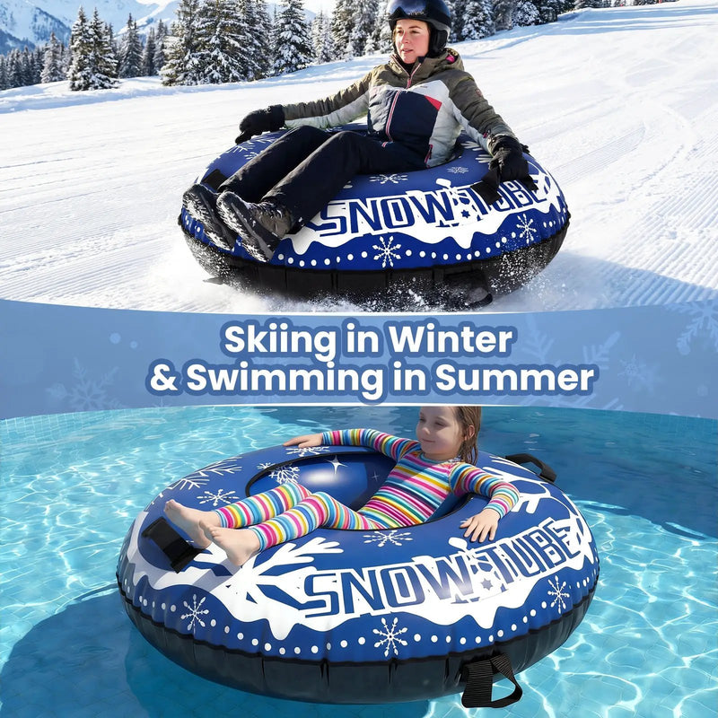 42" Heavy-duty Inflatable Snow Tube with Detachable Tow Strap by DirectDeals