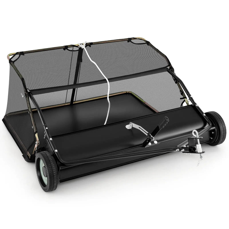 42 Inch Tow-Behind Lawn Sweeper with 26/27 Cu.FT Hopper Bag by DirectDeals