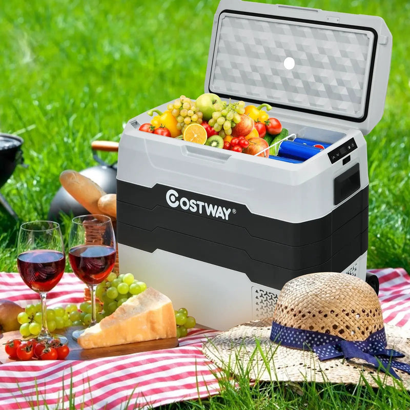 42 QT Portable Dual-Zone Car Refrigerator by DirectDeals