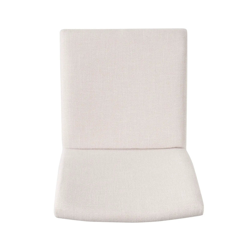 Dining Chairs with Upholstered Seat and Backrest (Set of 2) - Light Beige / Walnut by HouseOfZazla