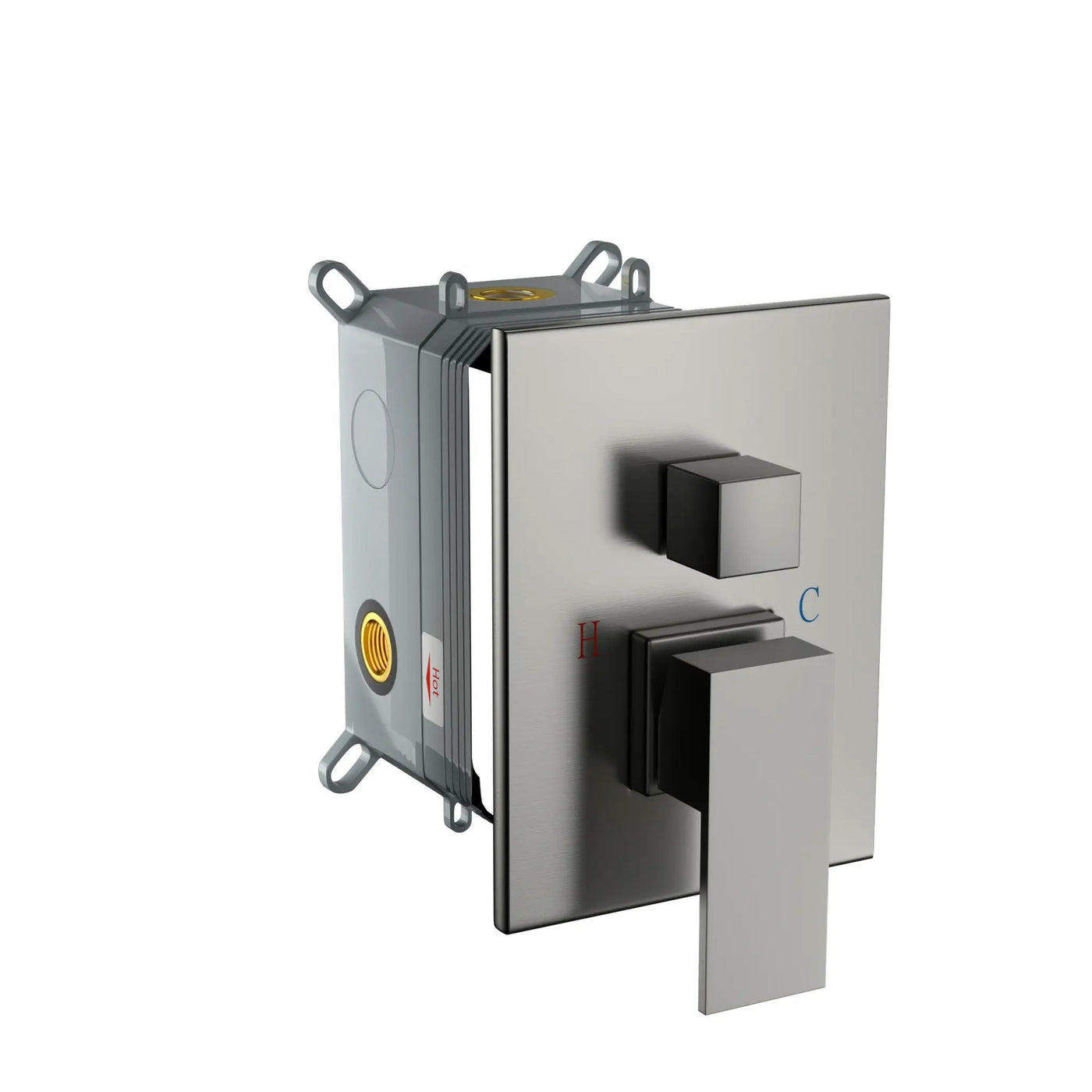 Dual Shower Head System With 12" Wall Mounted Square Rain Shower And Rough In Valve by HouseOfZazla