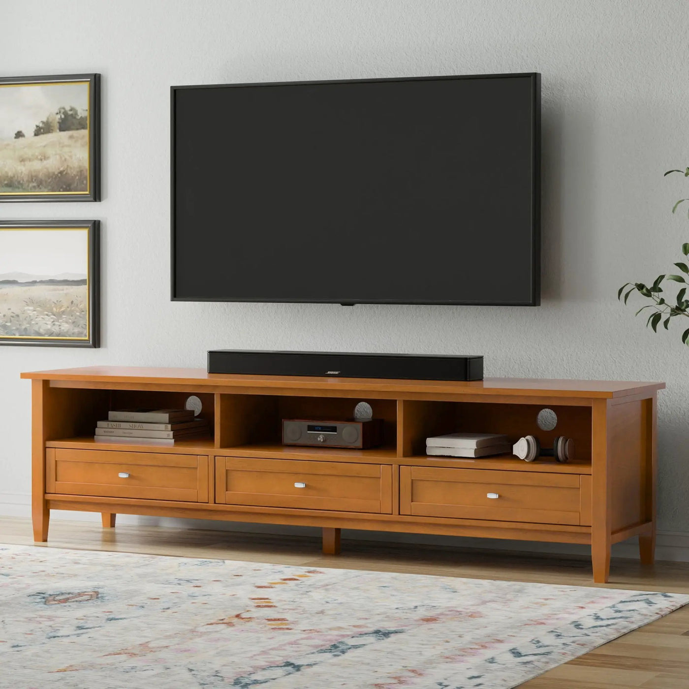 Warm Shaker - Handcrafted Low TV Media Stand by Unique Piece Furniture