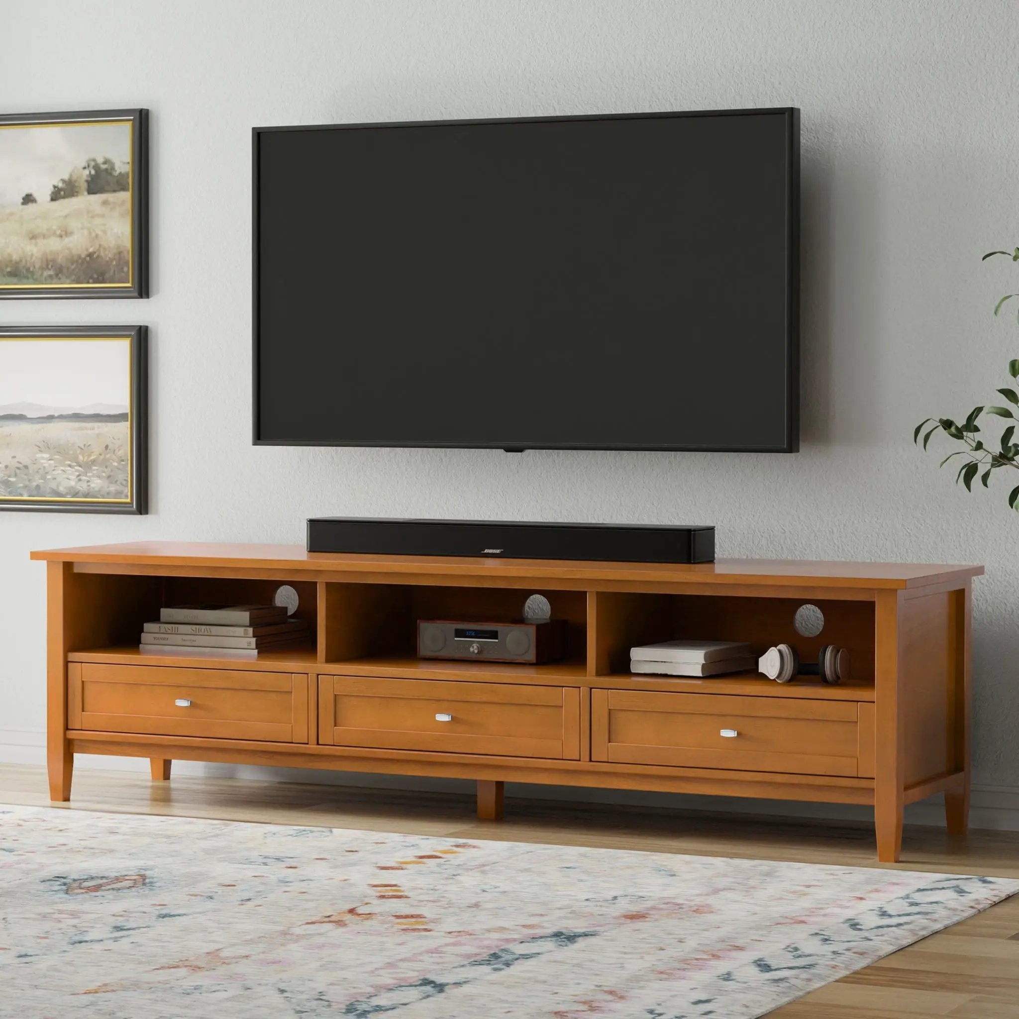 Warm Shaker - Handcrafted Low TV Media Stand by Unique Piece Furniture