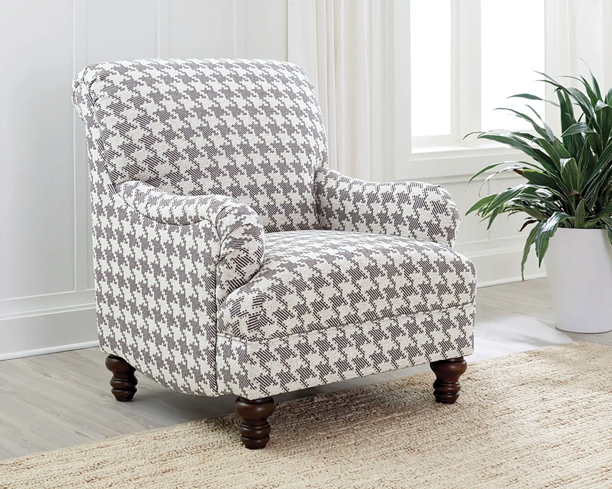 Glenn Upholstered English Arm Accent Chair Grey by Unique Piece Furniture