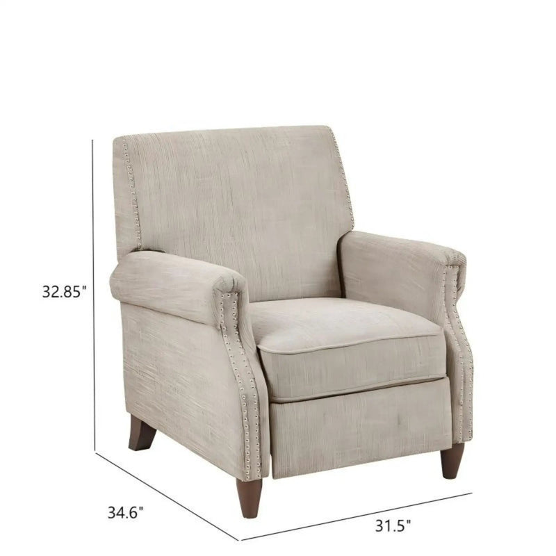 Julian - Push Back Recliner With Reclining Function - Sand by Unique Piece Furniture