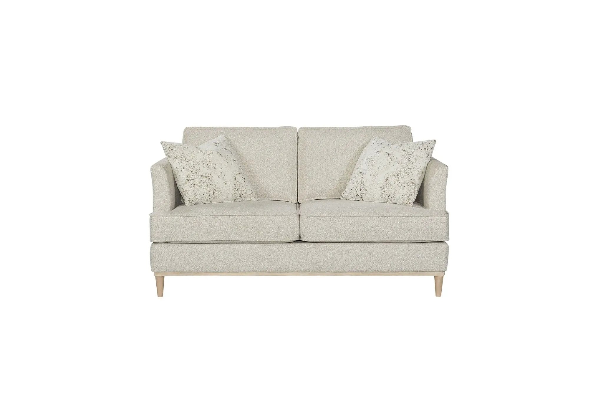 Loveseat With 2 Reversable Cushions And 2 Pillows - Off White by Unique Piece Furniture