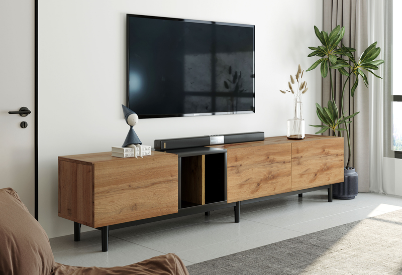Modern Natural Wood color TV Stand by BLAKHOM