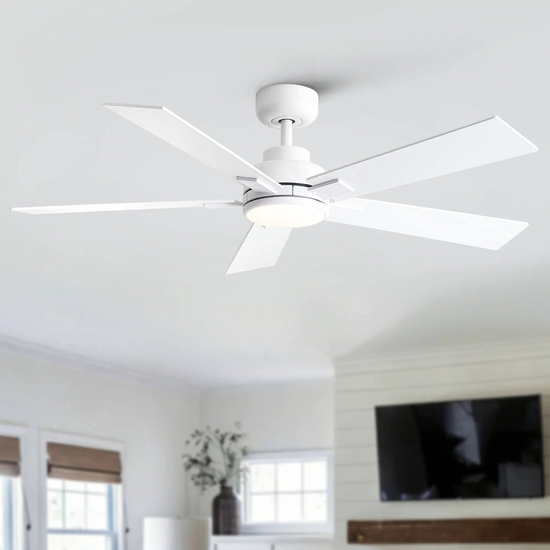 Reversible Motor Integrated LED Dimmable Ceiling Fan With Light by HouseOfZazla