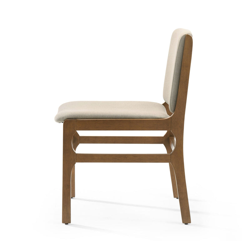 Contemporary Dining Chair Set Upholstered Fabric With Rubberwood Frame by HouseOfZazla