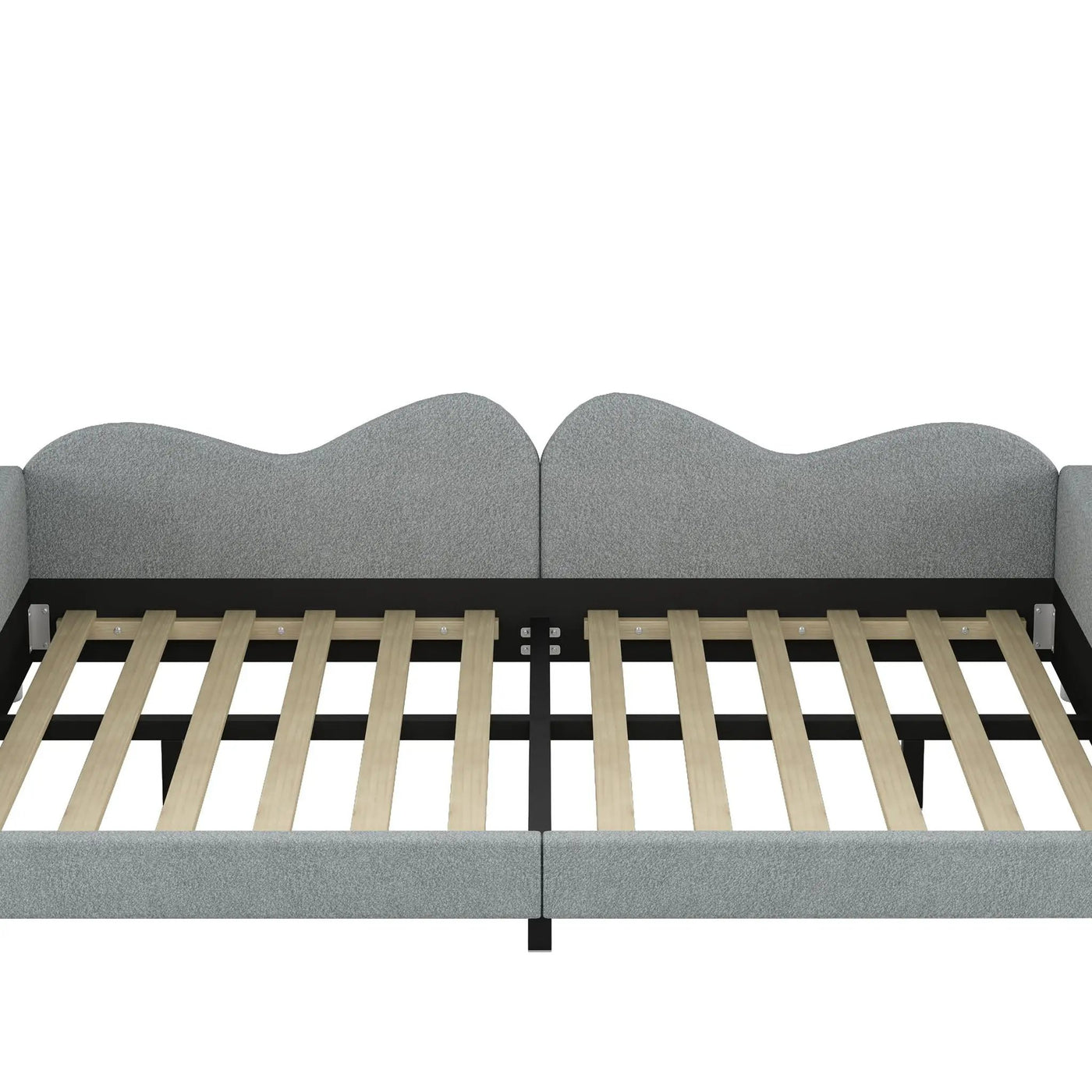 Upholstered Daybed, Sherpa Fabric Sofabed With Cloud-Shaped Backrest by HouseOfZazla