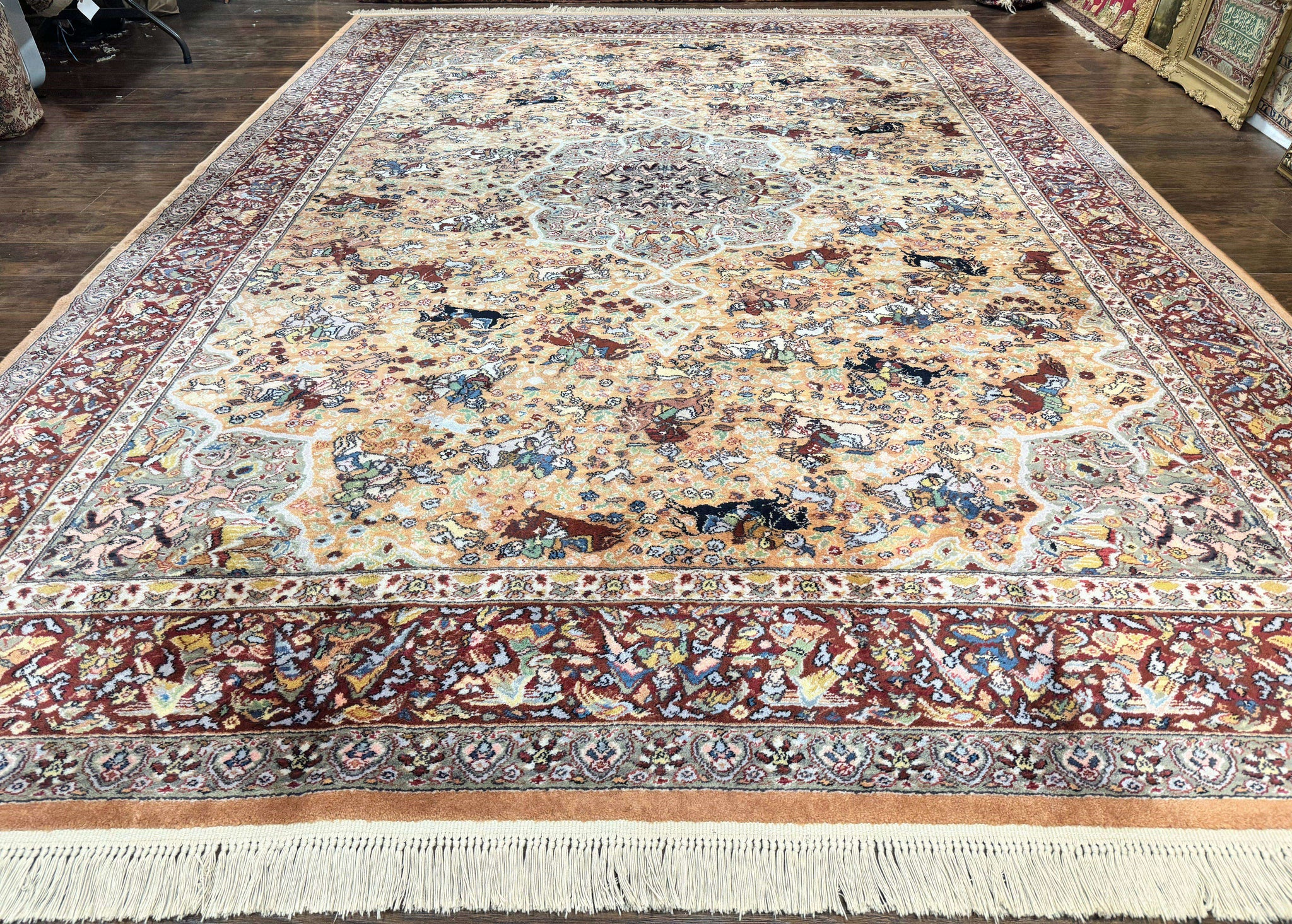 Karastan Rug 10x14 - Persian Hunting #723 - Wool Pile, Vintage by Jewel Rugs