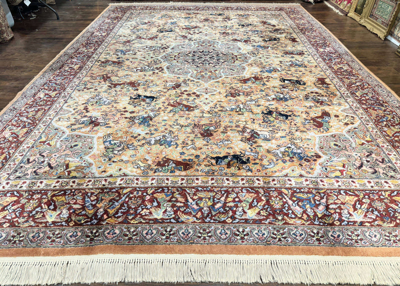 Karastan Rug 10x14 - Persian Hunting #723 - Wool Pile, Vintage by Jewel Rugs