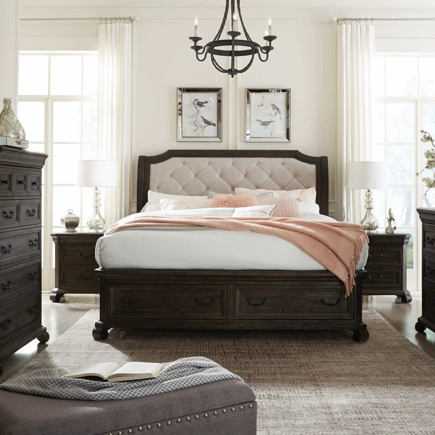 Bellamy - Complete Sleigh Storage Bed by Unique Piece Furniture