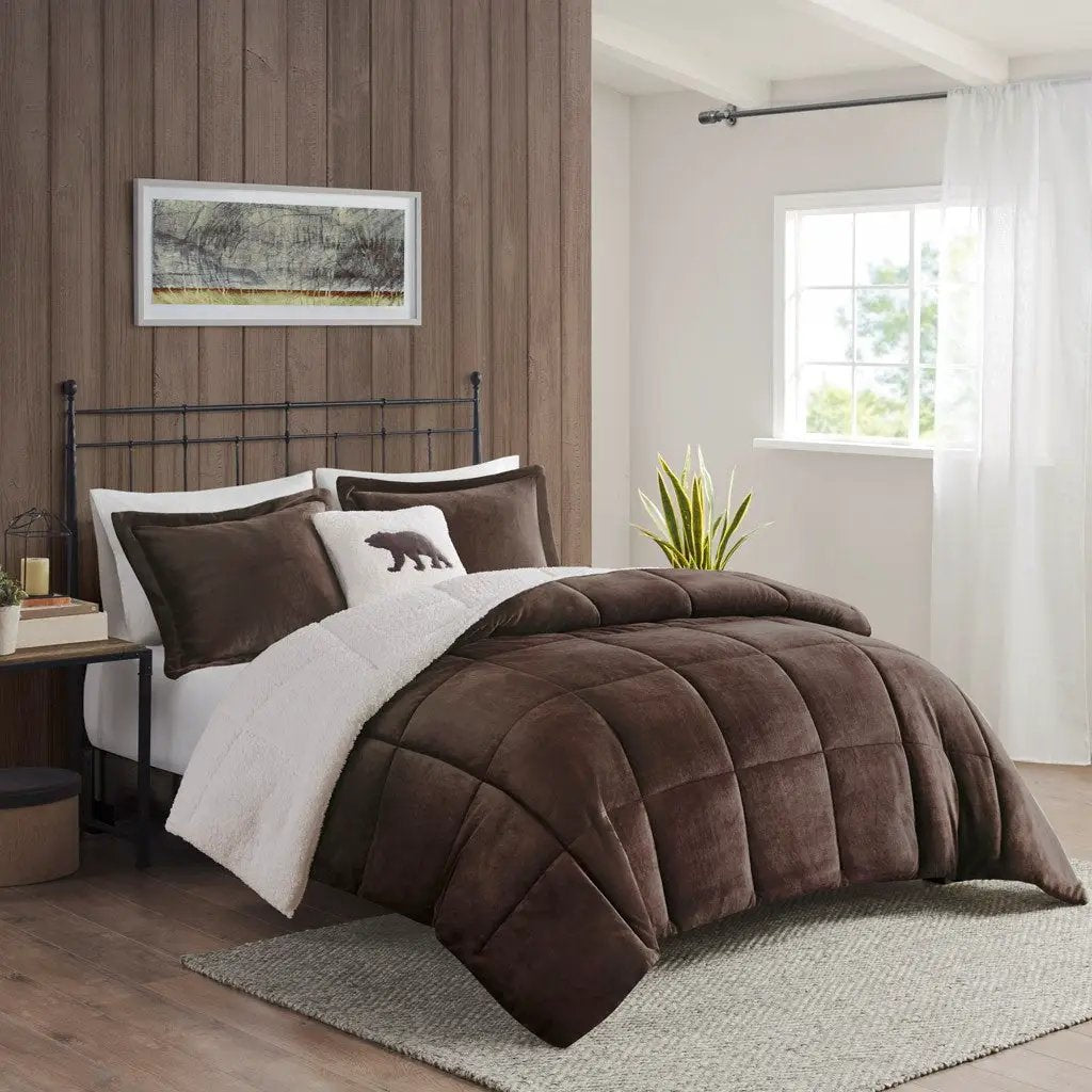 King Plush to Sherpa Down Alternative Comforter Set by HouseOfZazla