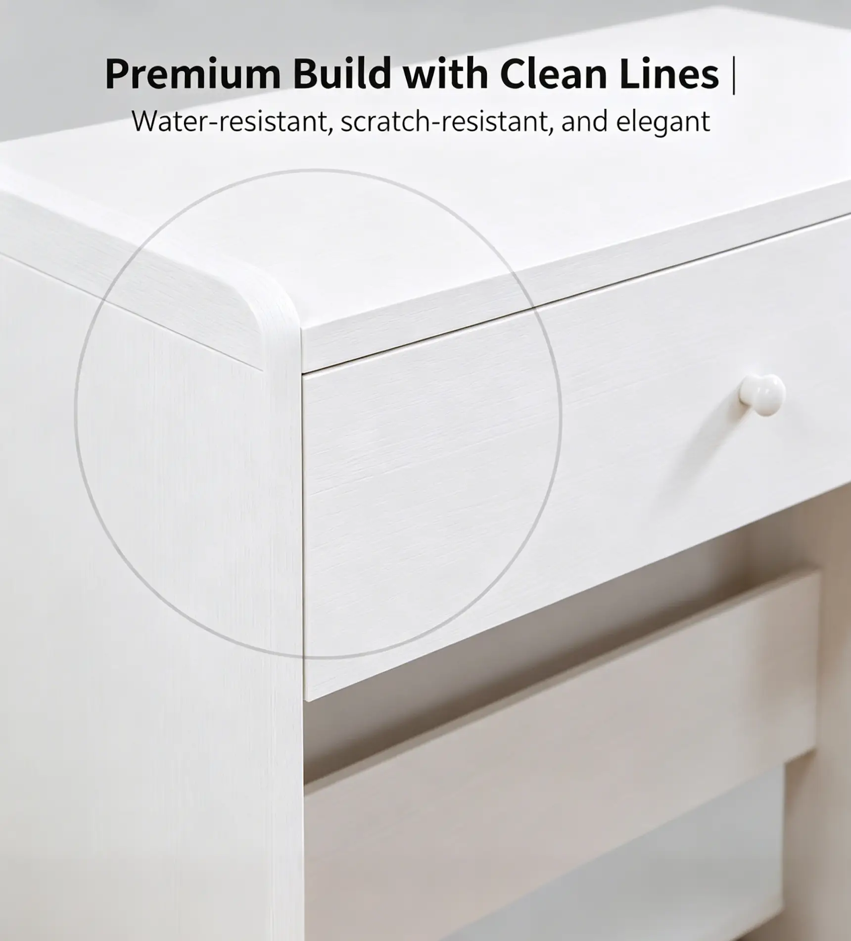White Vanity Set with Smart LED Mirror by HouseOfZazla