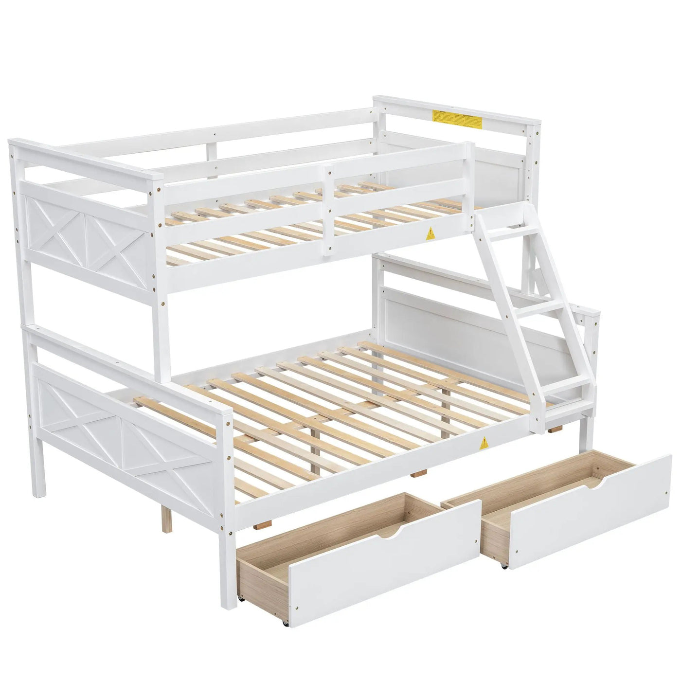 Bunk Bed With Ladder And Safety Guardrail by HouseOfZazla