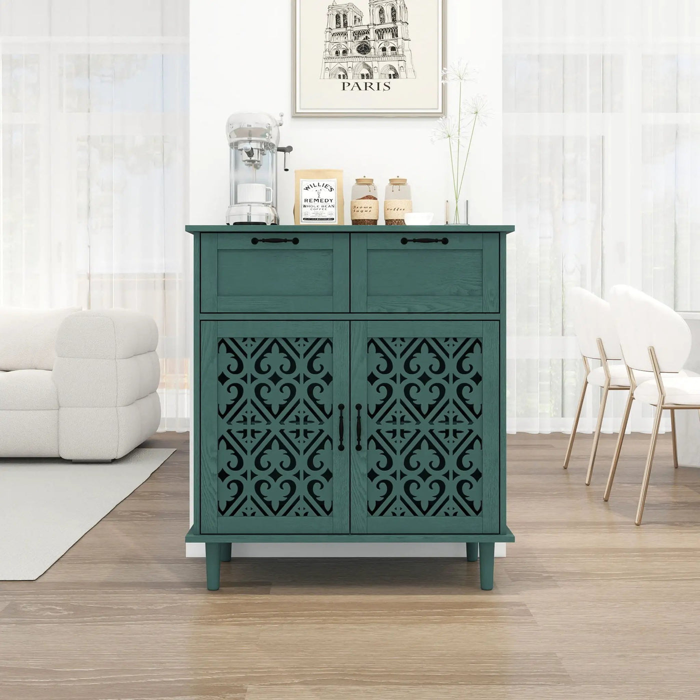 2 Door 2 Drawer Elegant Cabinet by Unique Piece Furniture