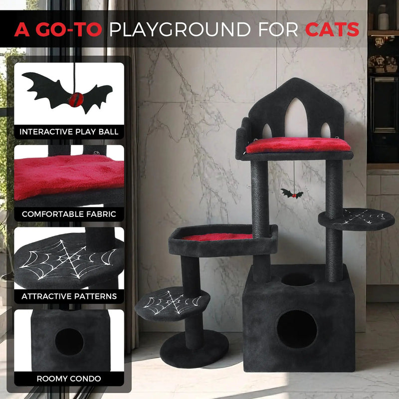 Black Gothic Cat Tree by HouseOfZazla