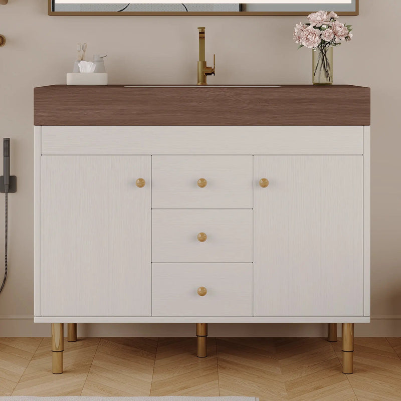 36 In Modern Free-Standing Bathroom Vanity With Ceramic Sink by HouseOfZazla