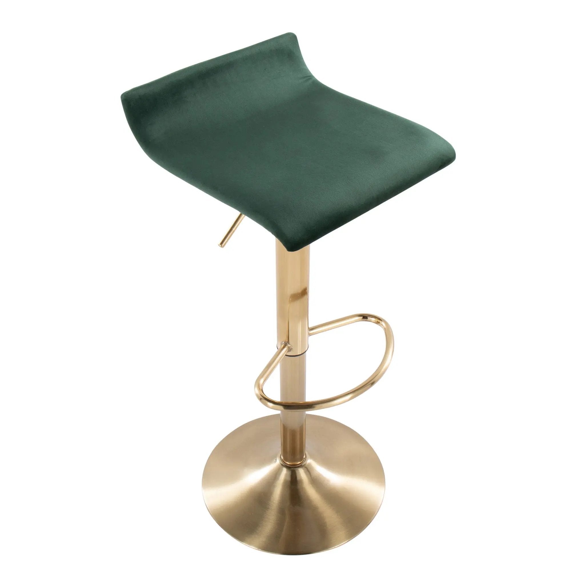 Ale - Contemporary Adjustable Height Barstool With Swivel With Oval Footrest (Set of 2) by Unique Piece Furniture