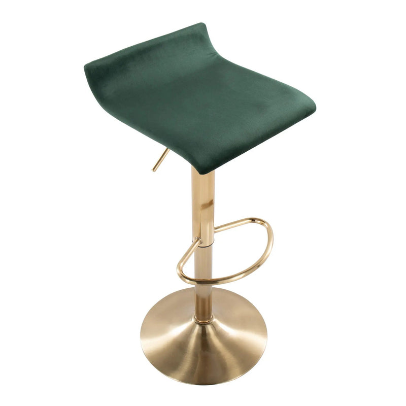 Ale - Contemporary Adjustable Height Barstool With Swivel With Oval Footrest (Set of 2) by HouseOfZazla