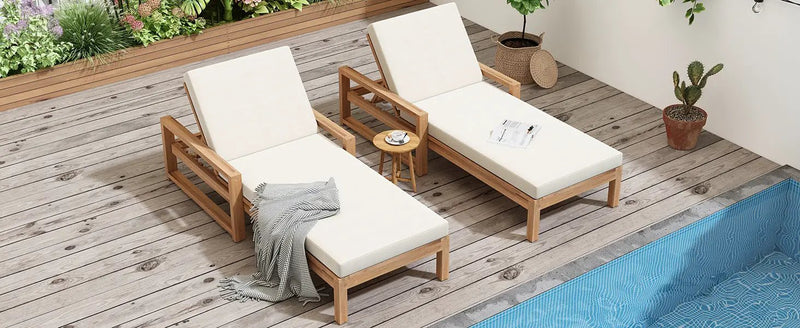 TREXM Outdoor Lounge Chairs Set of 2 by HouseOfZazla