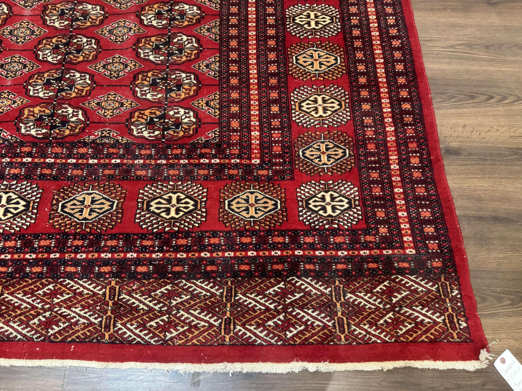Bokhara Rug 9x12, Red Turkoman Rug, Pakistani Rug, Tribal Carpet, Wool Rug, Red Rug by Jewel Rugs