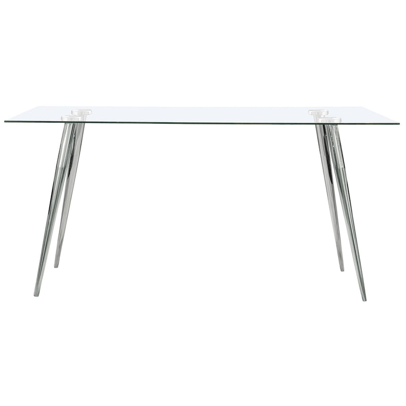 Gilman Rectangular 64-inch Glass Top Dining Table Chrome by Unique Piece Furniture