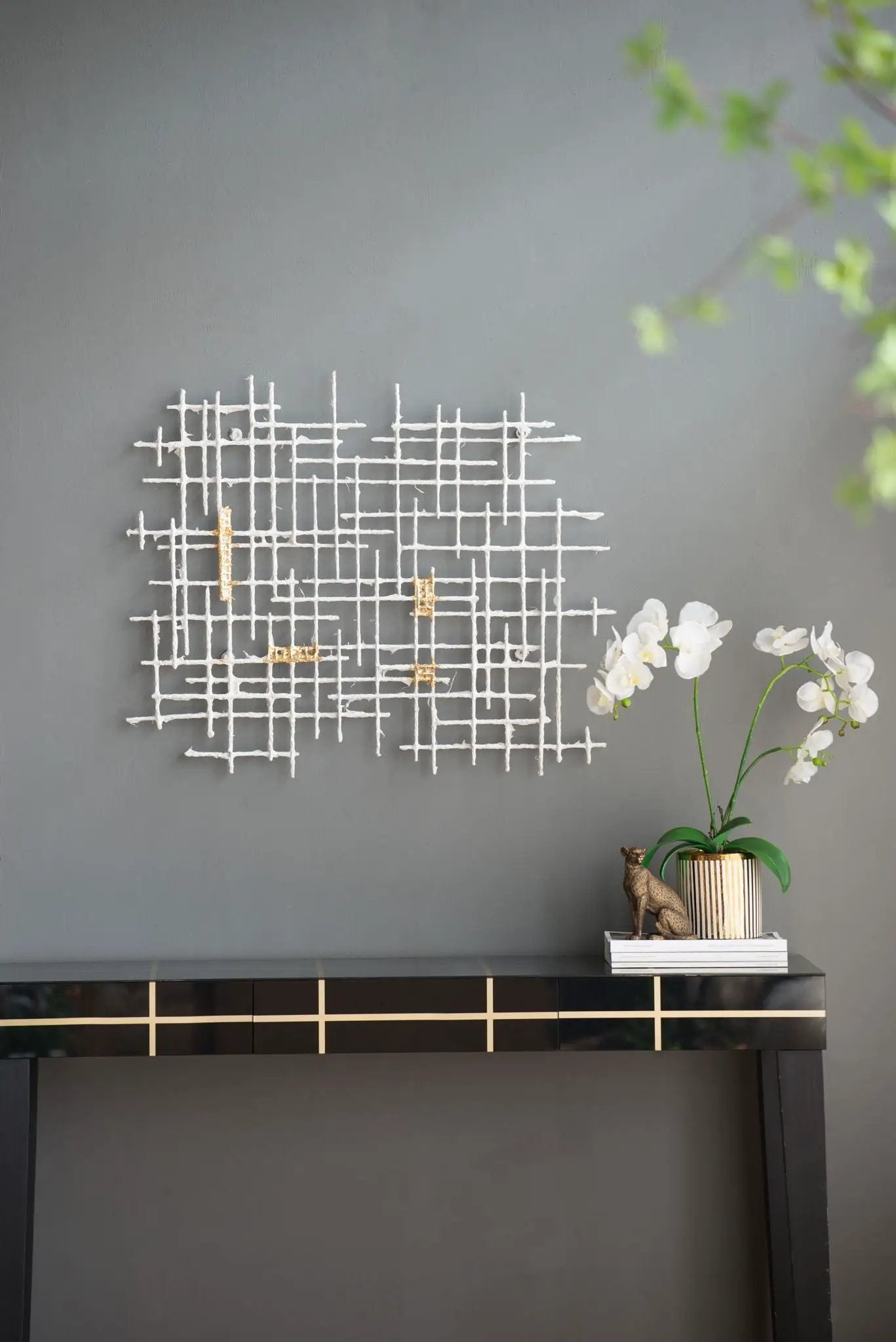 Iron Wall Decor - White / Gold by Unique Piece Furniture