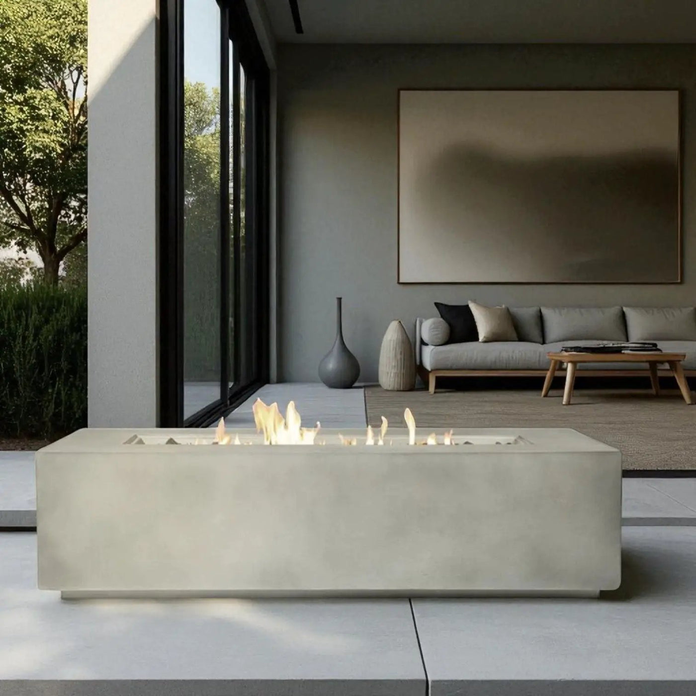 Lightweight Design Propane / Natural Gas Fire Pit Table by Unique Piece Furniture