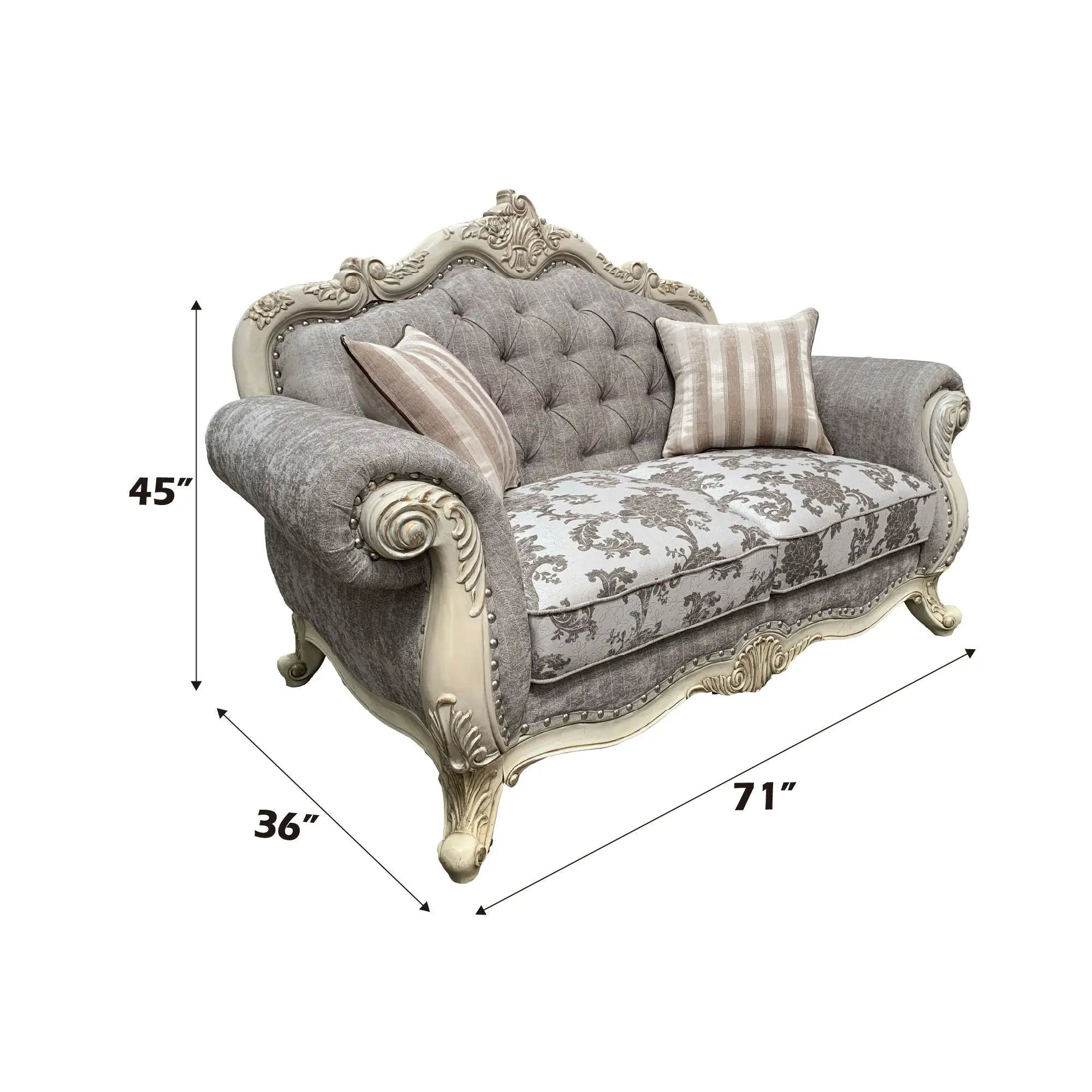 Ragenardus - Loveseat (w/2 Pillows) by Unique Piece Furniture