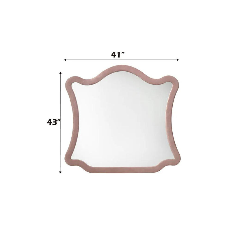 Salonia - Mirror - Pink Velvet by Unique Piece Furniture