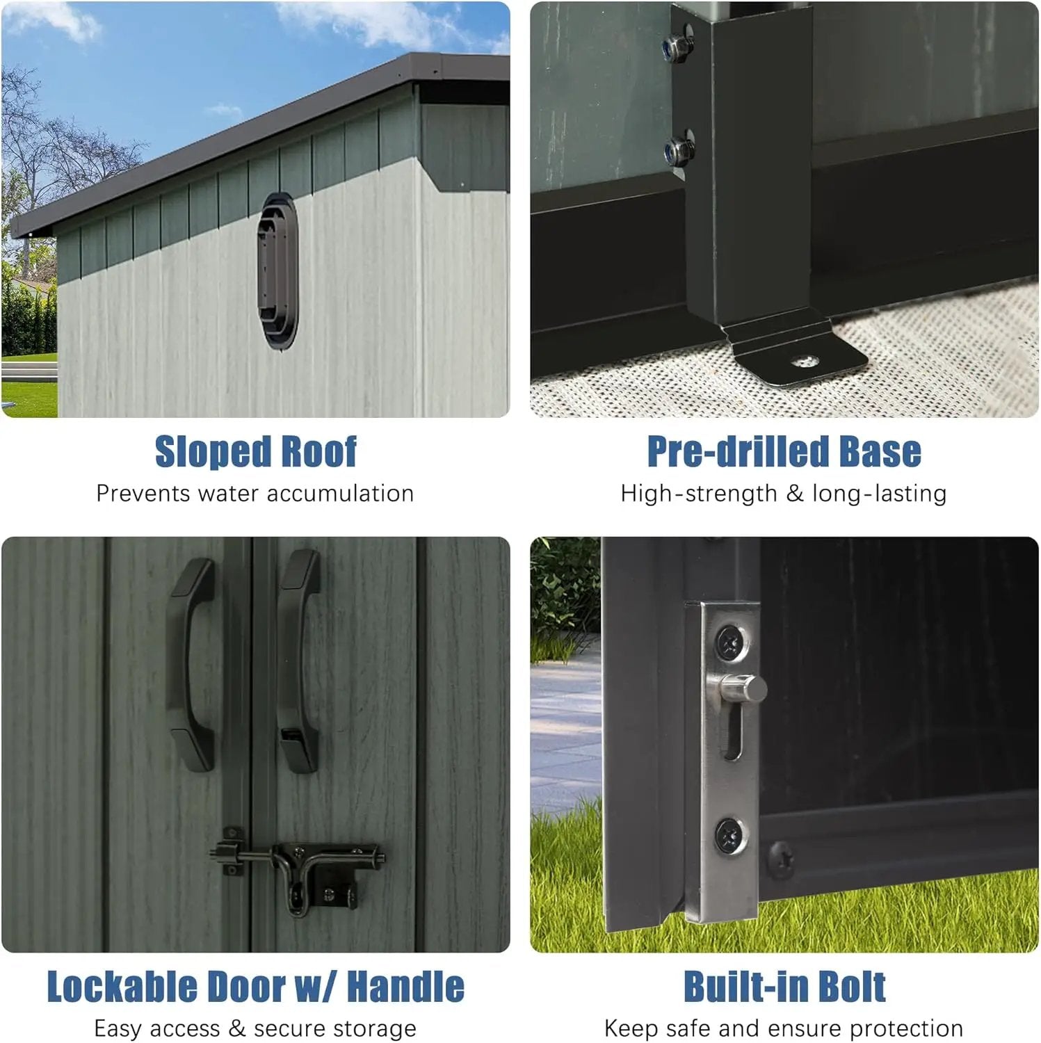 6x9FT Outdoor Resin Storage Shed with Transparent Windows & Louvered Vents by HouseOfZazla