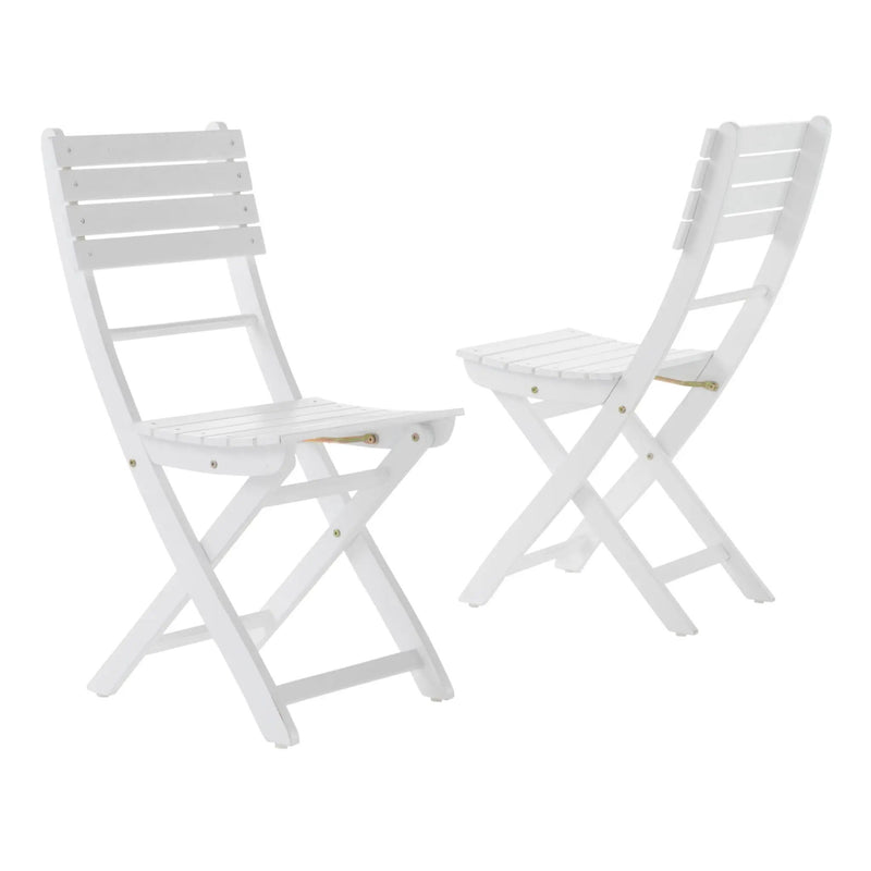 Outdoor Foldable Wood Dining Chair With Slat Design (Set of 2) by HouseOfZazla