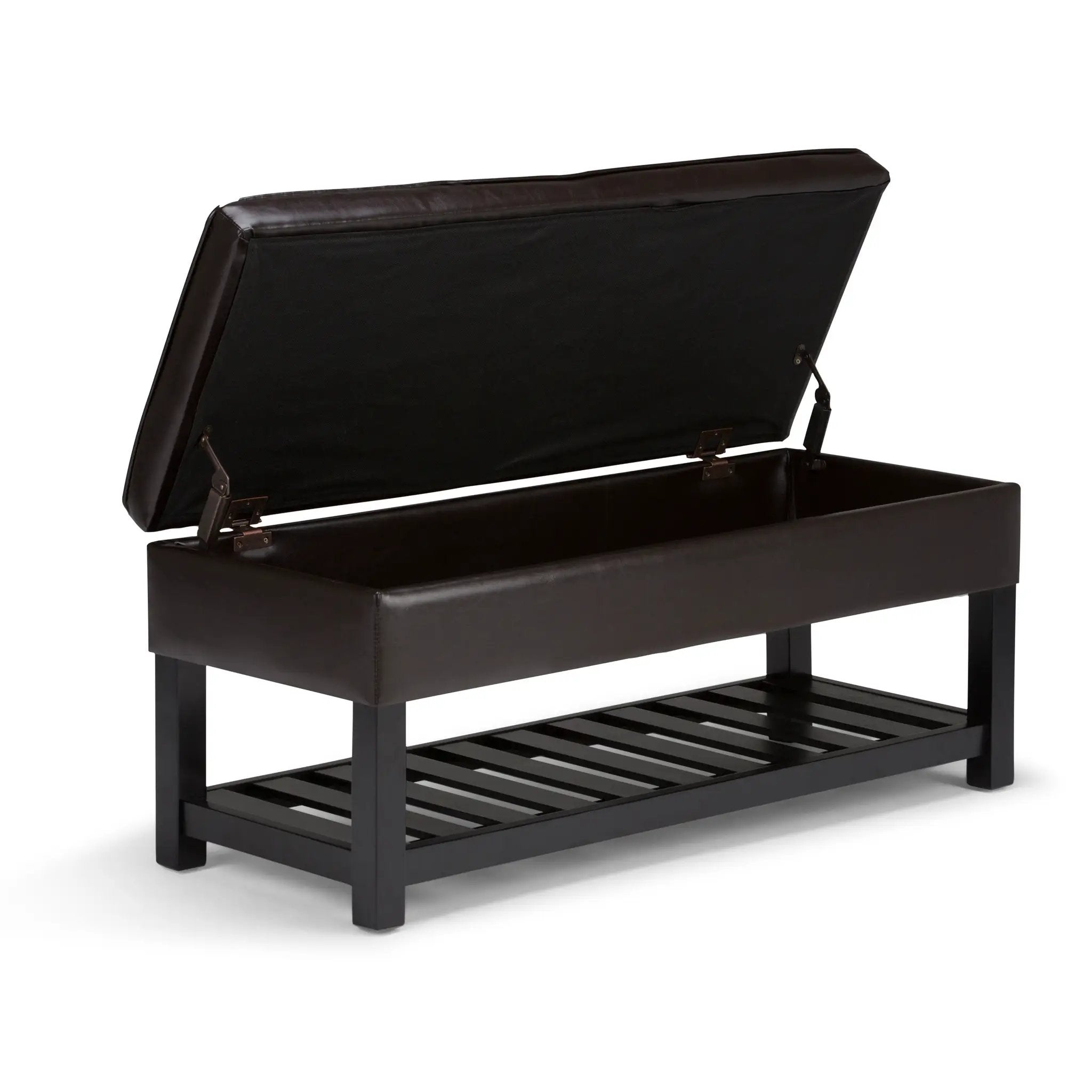 Cosmopolitan - Storage Ottoman Bench With Open Bottom - Tanners Brown by Unique Piece Furniture