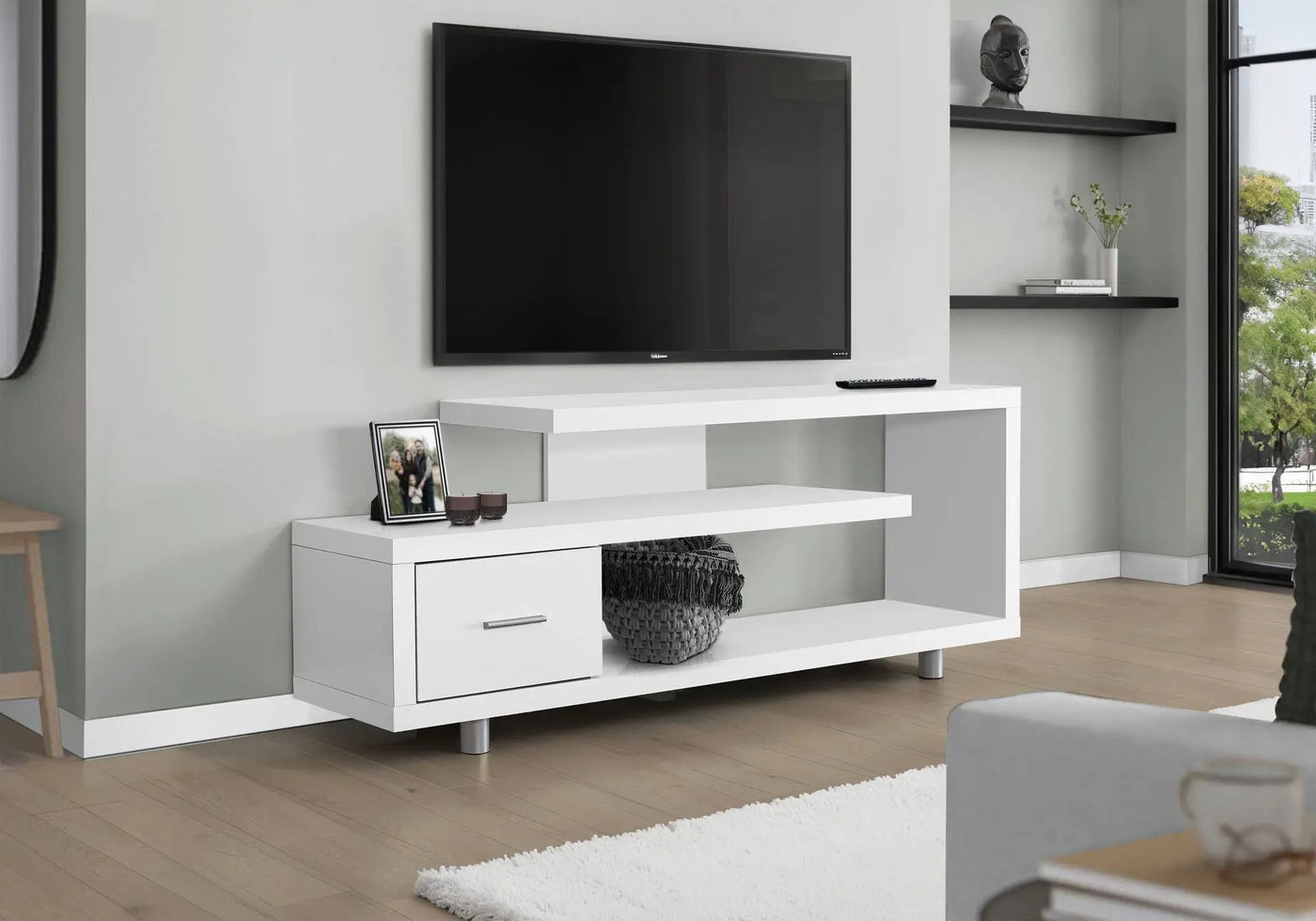 TV Stand, Console, Media Entertainment Center Storage Cabinet, Contemporary & Modern by Unique Piece Furniture