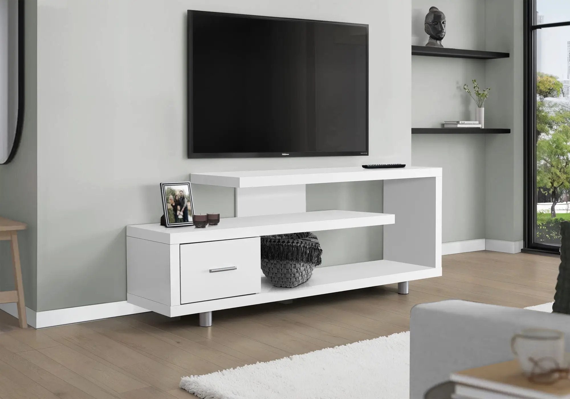 TV Stand, Console, Media Entertainment Center Storage Cabinet, Contemporary & Modern by Unique Piece Furniture