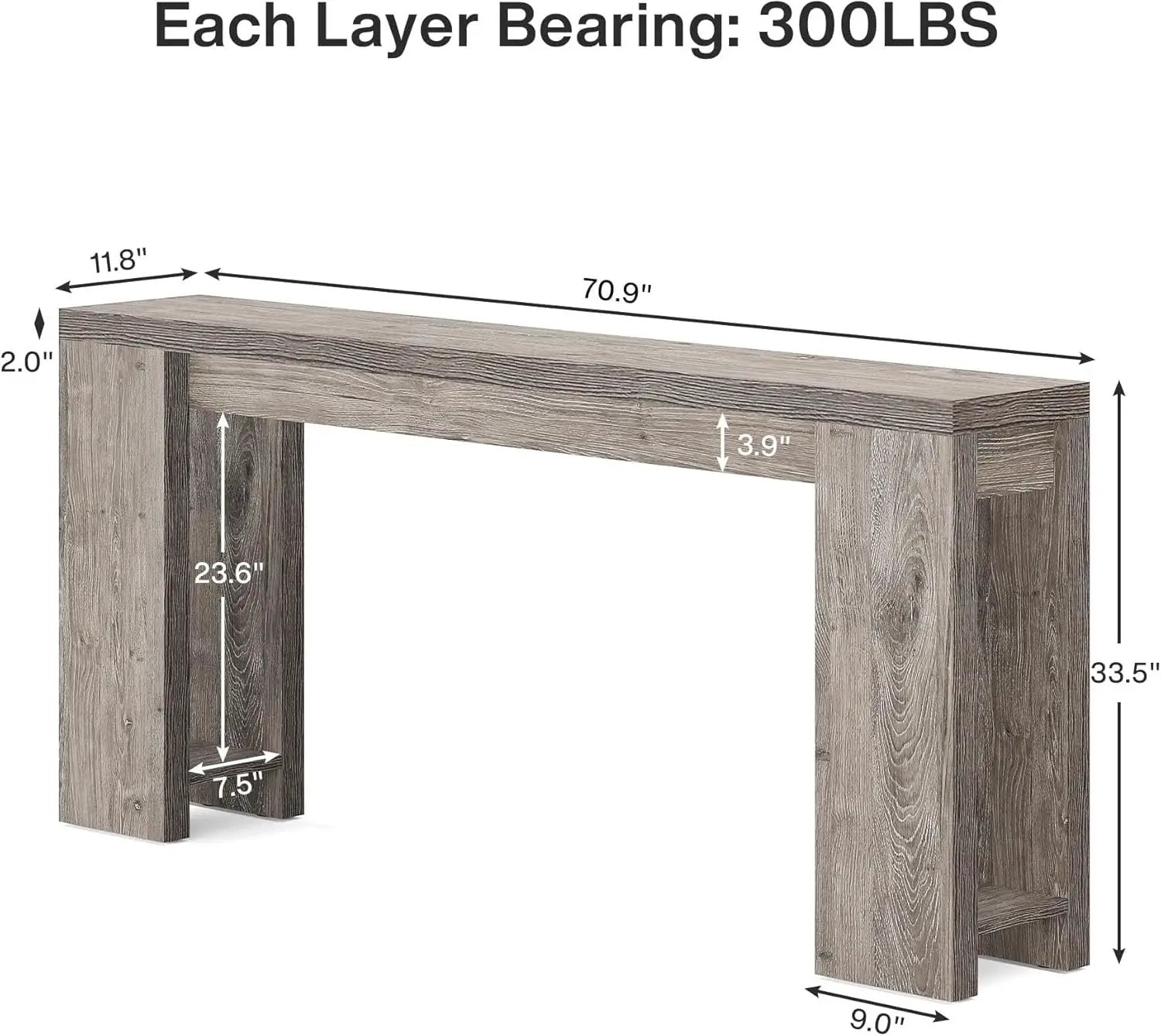 Wood Entryway Console Table, Console Table, Side Table by HouseOfZazla