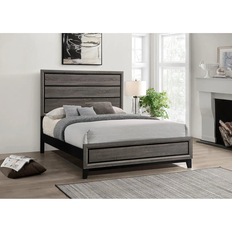 Queen Panel Bed Accents - Gray by HouseOfZazla