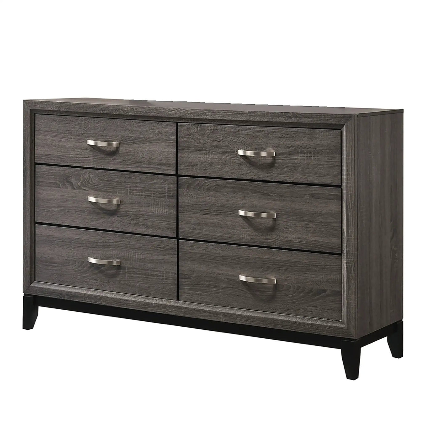 Contemporary 6 Drawer Dresser With Handles by HouseOfZazla