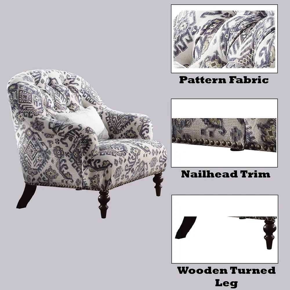Saira - Chair With Pillow - Pattern Fabric by Unique Piece Furniture