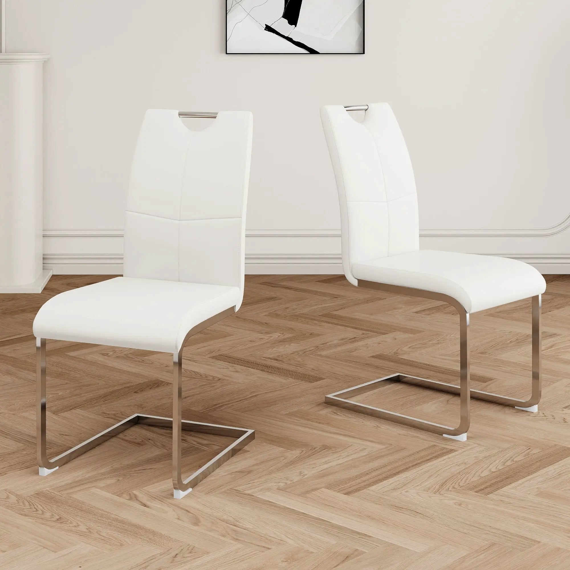 Modern Dining Chairs With Padded Seat And Metal Legs by Unique Piece Furniture