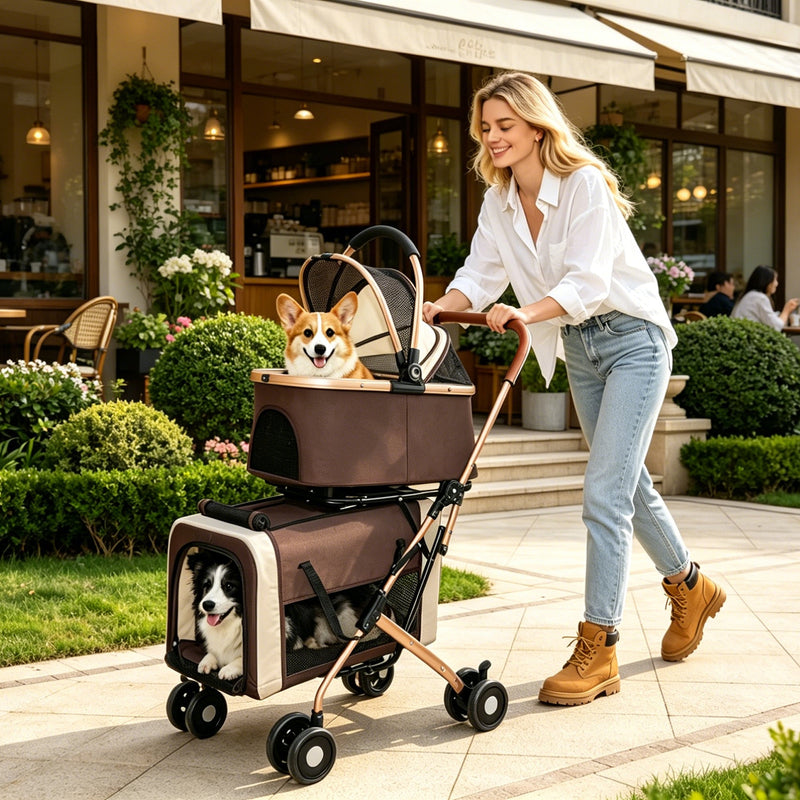 Double Pet Stroller for Dogs and Cats by HouseOfZazla