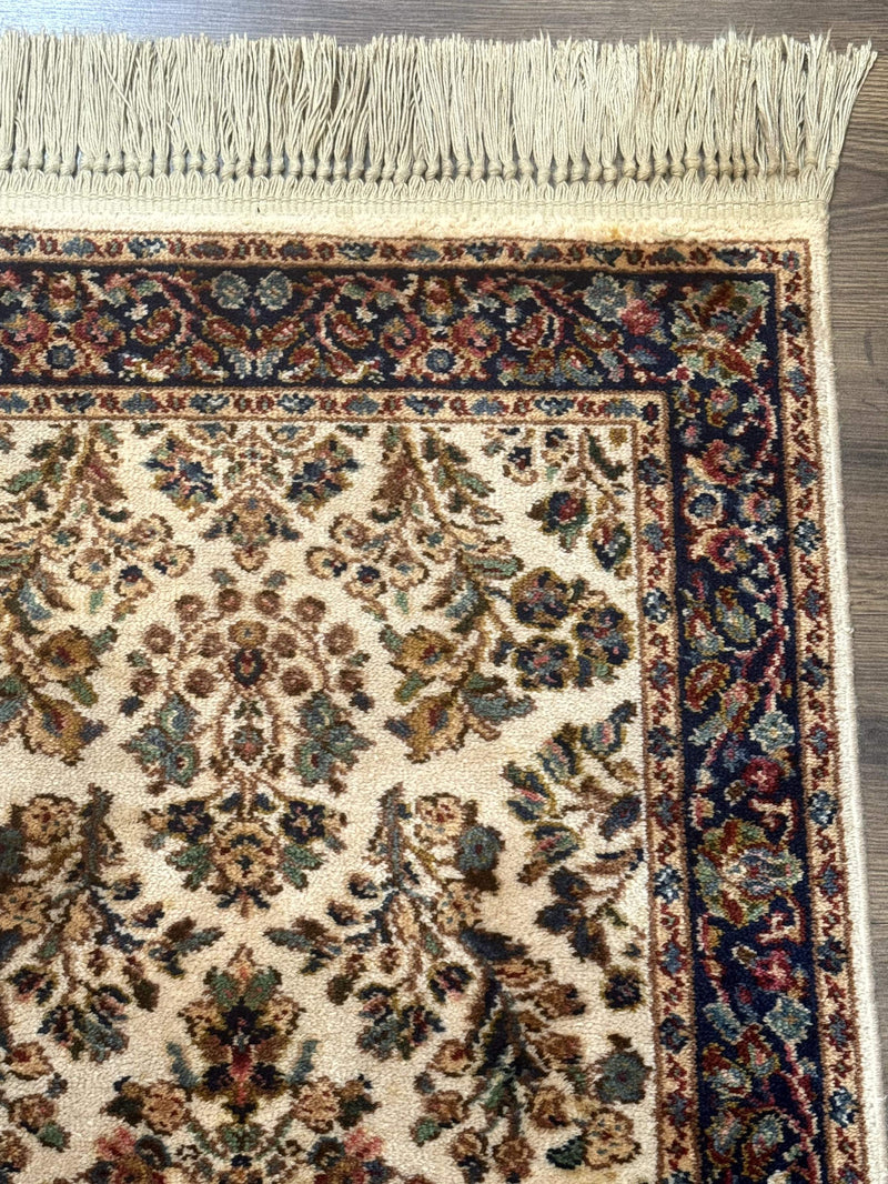 Karastan Rug 2x4, Ivory Sarouk #760, Vintage Wool Small Karastan Carpet, Original 700 Series, Discontinued by Jewel Rugs
