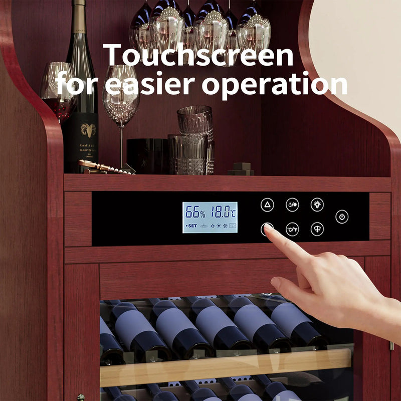 Nuvia Luxury 43-Bottle Freestanding Low Noise Wine Cooler Cabinet (SAK56084) by SAKSBY WHOLESALE