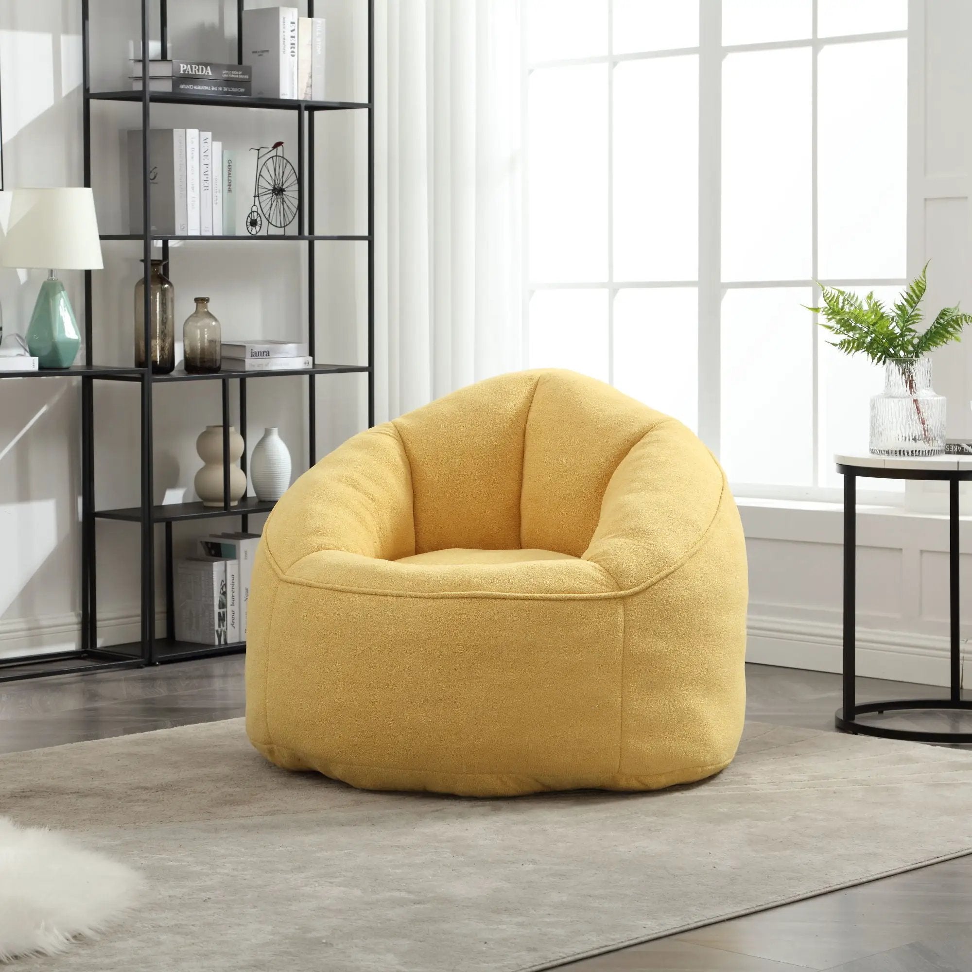 Bedding Bean Bag Sofa Chair High Pressure Foam With Footrest by Unique Piece Furniture