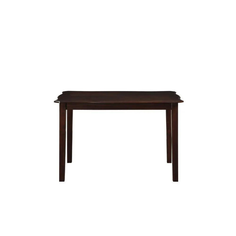 Ingeborg - 5 Piece Dining Set - Black Synthetic Leather & Espresso by Unique Piece Furniture