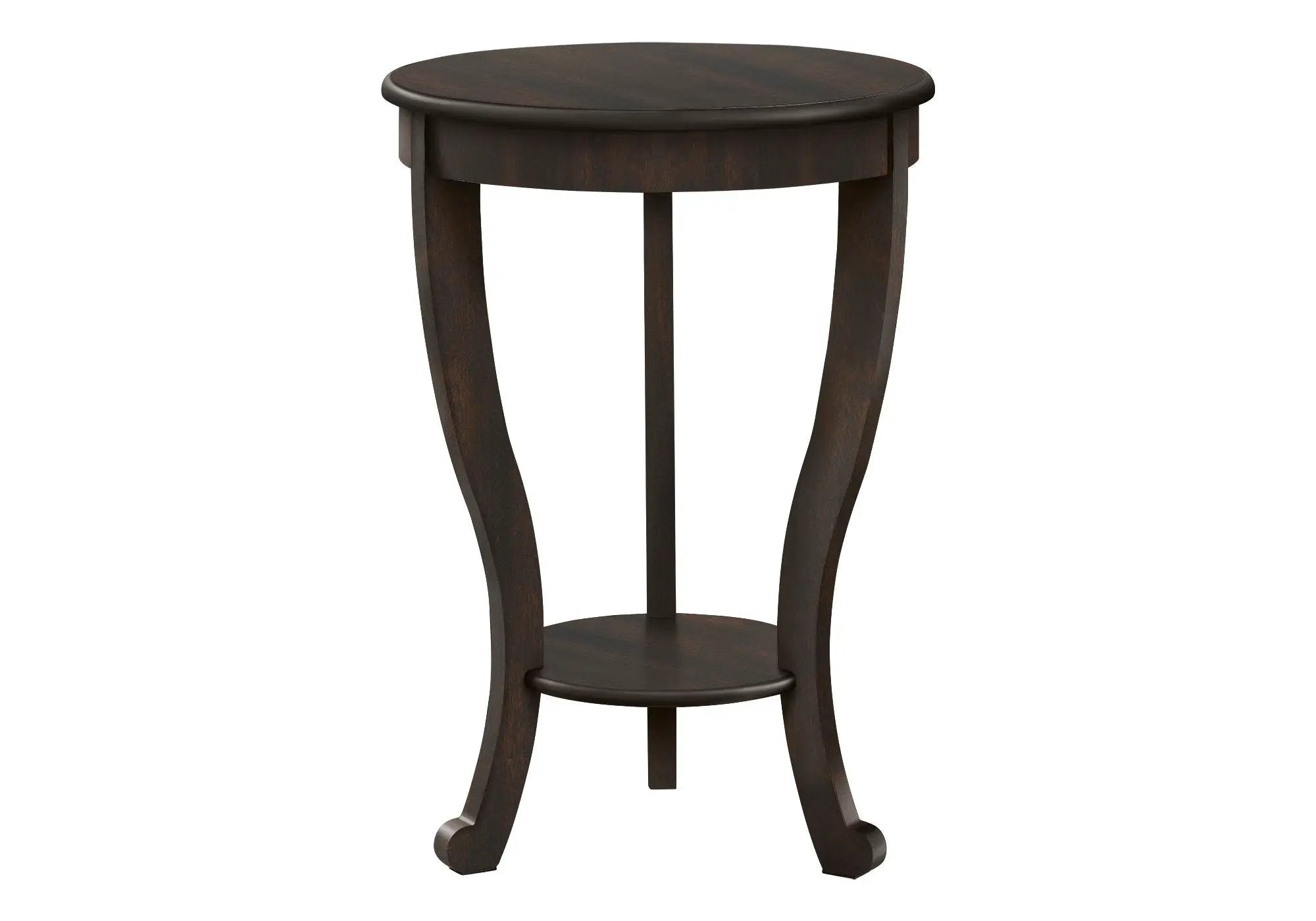 Accent End Table, 2 Tier, Traditional - Walnut by HouseOfZazla
