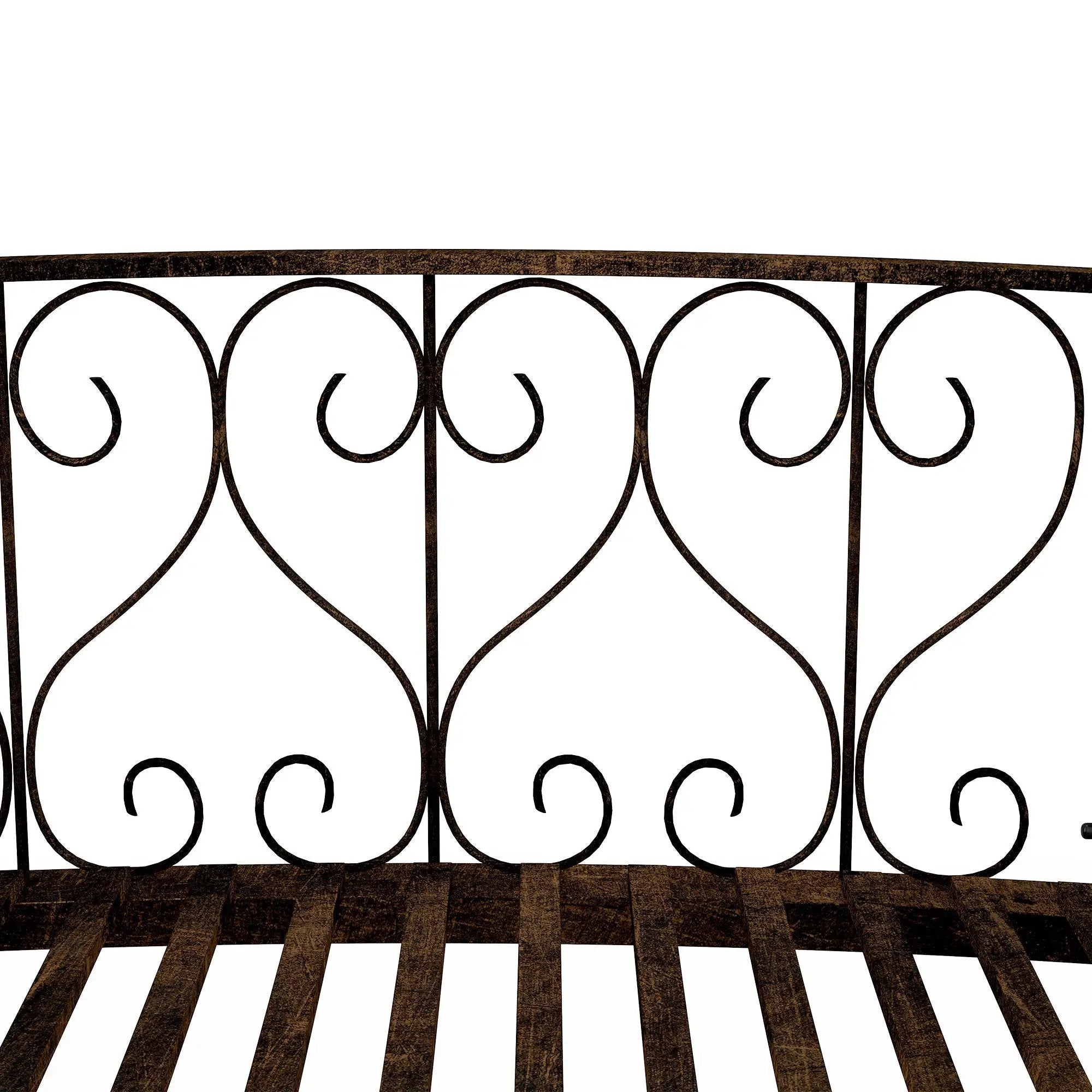 Outsunny 7' Metal Arch Garden Bridge with Safety Siderails